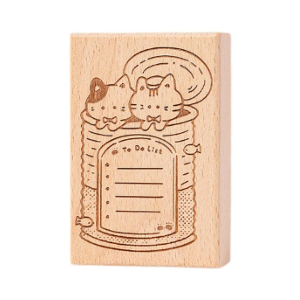 Decorative Wood Stamp Vintage Design Compact Scrapbooking Supplies Multipurpose for Diary Scrapbook Photo Album Drawing Painting