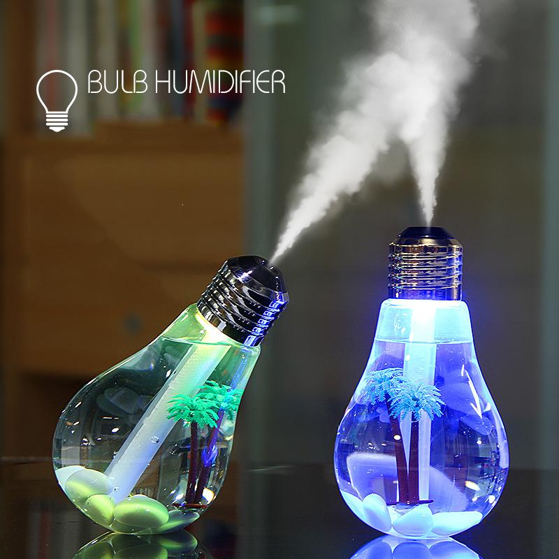LED USB Light Bulb Humidifier Essential Oil Diffuser Atomiser Air Ultrasonic