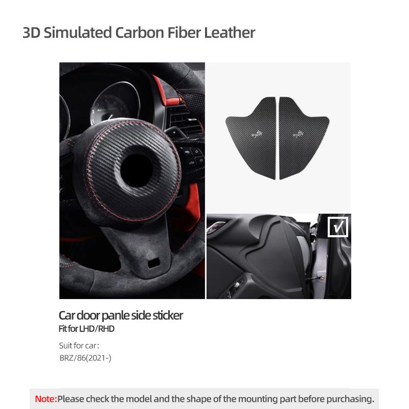 

Auto Door Panel Trim Sticker For Subaru BRZ/Toyota GR86 2025-2025 Made of Alcantara Carbon Fiber Decor Car Interior Accessories
