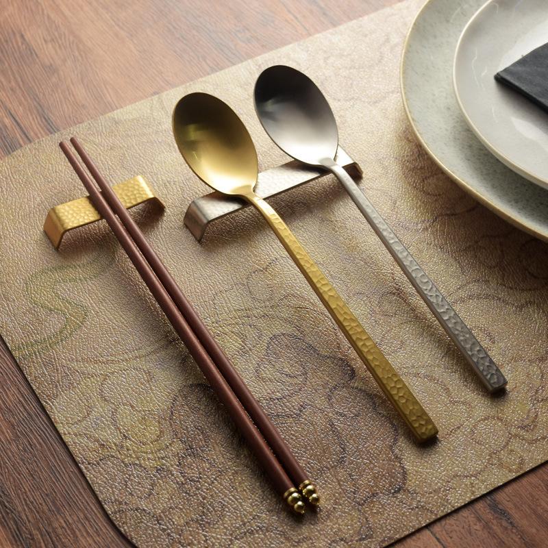 304 Stainless Steel High-end Western Food Table and Chopstick Holder, Light Luxury Shared Spoons and Chopsticks