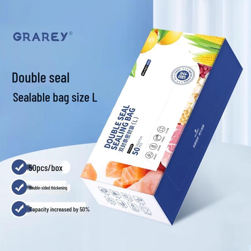 GRAREY Double Seal Freezer Bags