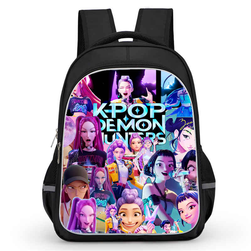 Cartoon School Bags For Boys Girl,16In School Backpack With Double Zipper Pocket,K-Ppop Kids Bags For Pupil Students, Best Gift