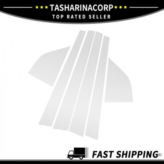 6 Pcs Car Door Pillar Window Trim for Honda Accord Wagon 94-97 Silver Tone