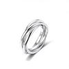 Three Worlds Titanium Steel Couple Ring for Women: Luxurious Modern Style with European and American Influence