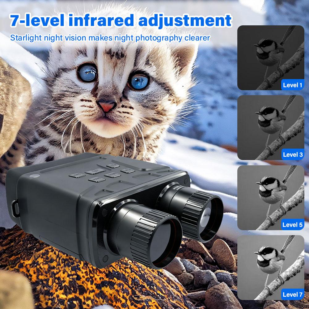 R6 850nm Infrared 1080P HD 5X Digital Zoom Hunting Telescope Outdoor Day Night Dual Use 300m Binoculars Night Vision Device