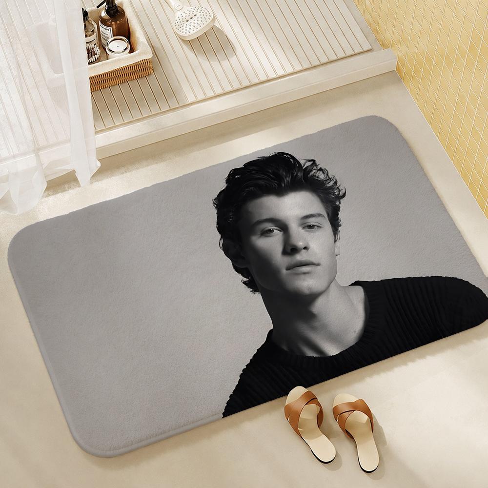 Celebrity-Shawn MendesS Floor Mat Shower Foot Mat, Bedside Carpet, Entrance Absorbent Doormat, Soft Non-Slip