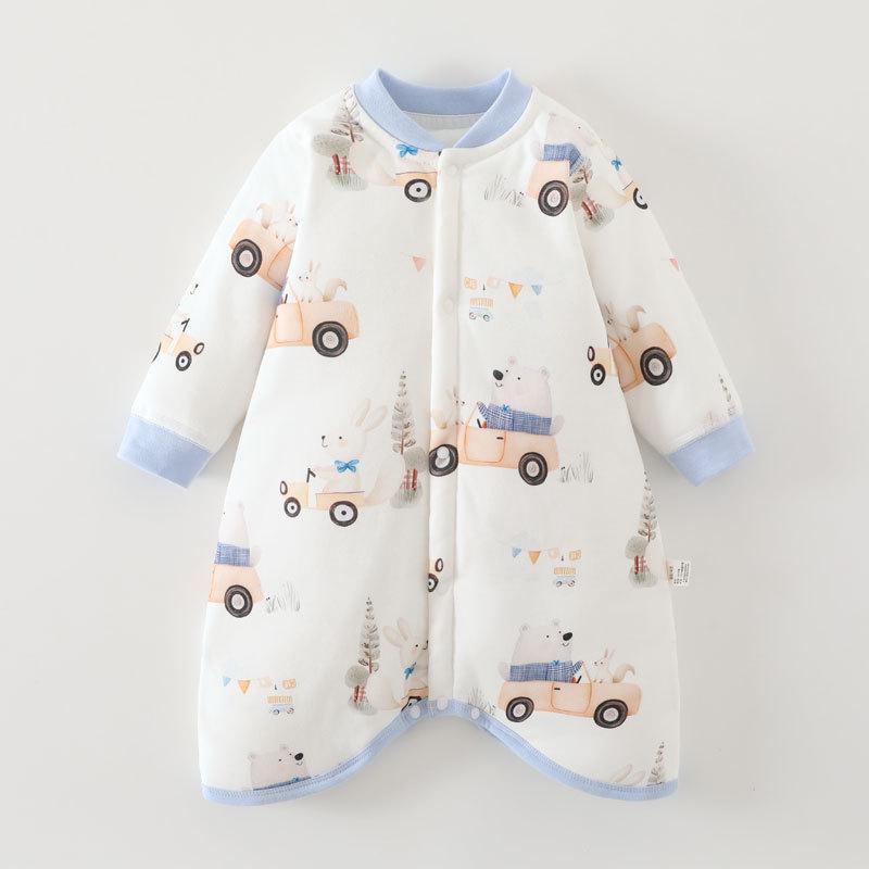 Spring & Autumn Baby Pajamas: Lightweight Pure Cotton Sleeping Bag & Anti-Kick Blanket for Infants and Toddlers
