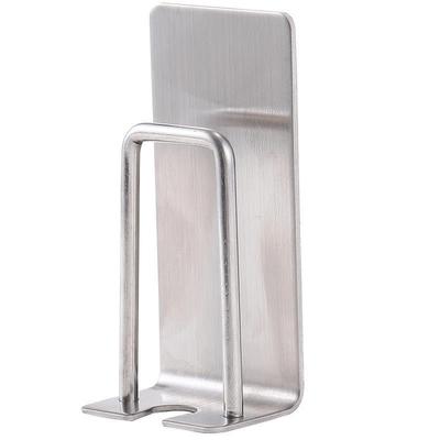 Stainless Steel Toothbrush Holder Wall Mounted Adhesive Toothbrush Cup Holder Space Saving Home Organizer