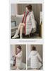 Women's Solid Color Korean Style Down Jacket - Medium To Long, Thickened, Loose Fit, Stand Collar, Cold-Proof, Large Size.