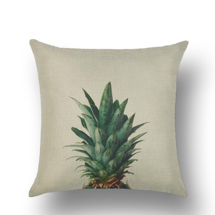 Tropical Fruit Painted Pineapple Linen Pillow Pillow Case Casual Comfortable Car Sofa Office Cushion Cover