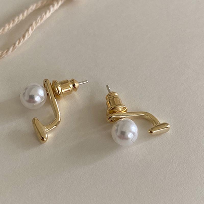 Orecchini pendenti minimalisti alla moda 2020 con perle a fagiolo: Design Semplice ed Elegante per Donne"