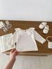 2024 Autumn Infant & Toddler Girls Lotus Collar Flower Print Long Sleeve Tops (0-2 Yrs)