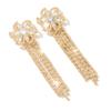 New European and American Tassel Full Diamond Earrings Wedding Earrings Fashionable Party Earrings