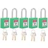 5Sets 38mm Padlock Lockout Tagout HardWearing with 10 Keys Writable Label for Machine Building