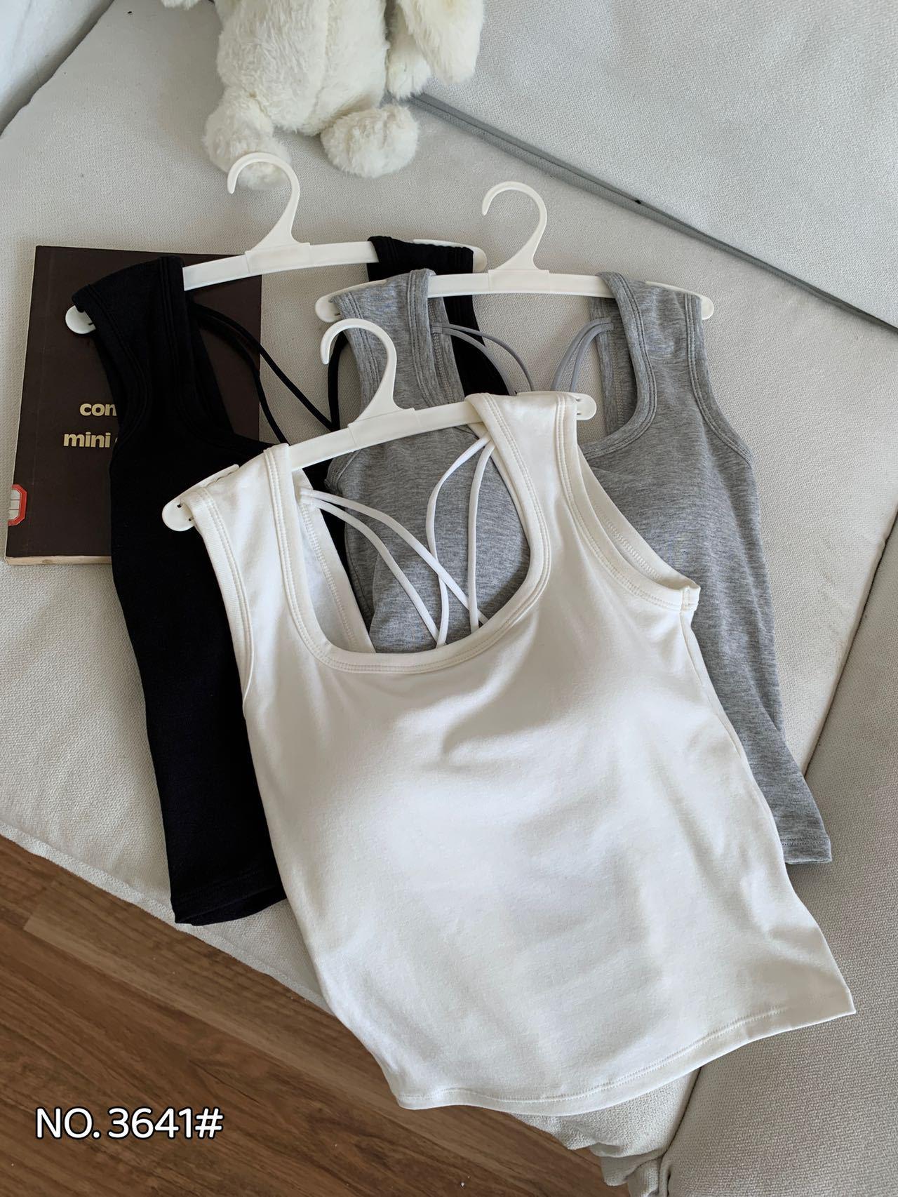 Women s 2026 Korean-Style Backless Strappy Summer Vest with Chest Pads One Size (40-62.5 kg)