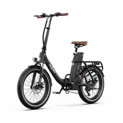 ONESPORT OT16-2 Foldable Electric Bicycle With TowSeat 250W Motor 20* 3.0 Inch Tire E-Bike 48V17Ah Battery City Commuting Electric Bike