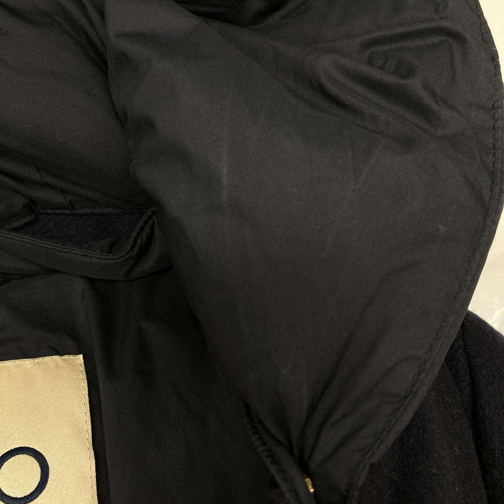 HERNO PI001564D-39601-9290 Navy wool-blend hooded down coat coat 40 NavyUsed