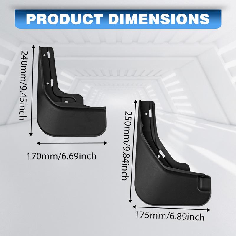 For BYD Seagull  2024 2025 4pcs Car Front Rear Fender Mudguard Splash Guards Wheel Tire Mud Flaps Protector