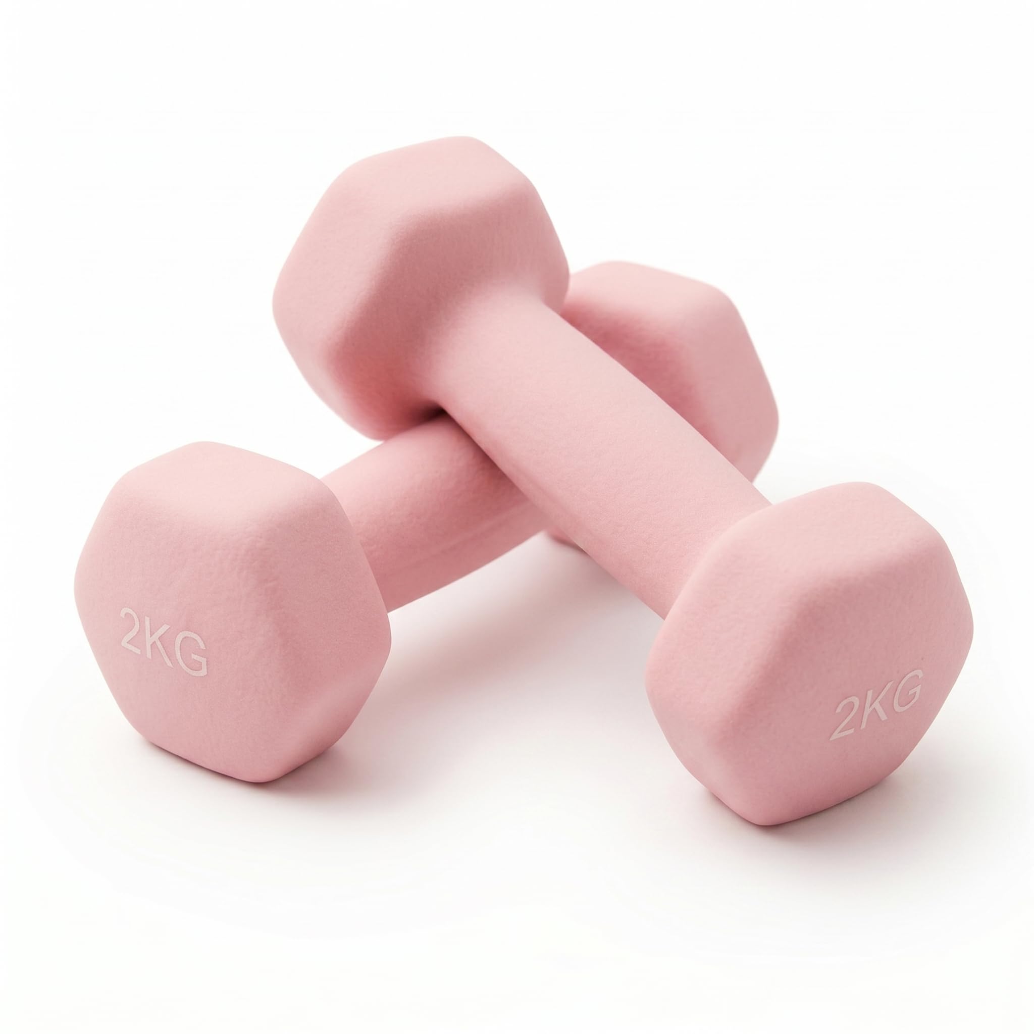 LESIR Set of for Home Training Dumbbells, 2, 2kg/3kg/4kg/5kg/6kg/7kg/8kg, Pink/Blue/Red, (2kg)
