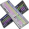 104-Key Retro Electroplated Metal Punk Mechanical Keyboard with Translucent Taiwan Phonetic Keycaps