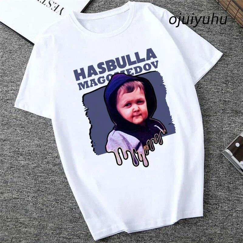 Team Hasbulla Shirt 2024 Damen Kawaii Grafik Hasbulla T-Shirt Unisex Grunge Lustiges Cartoon T-Shirt Mode Niedliche Oberteile Unisex 90er