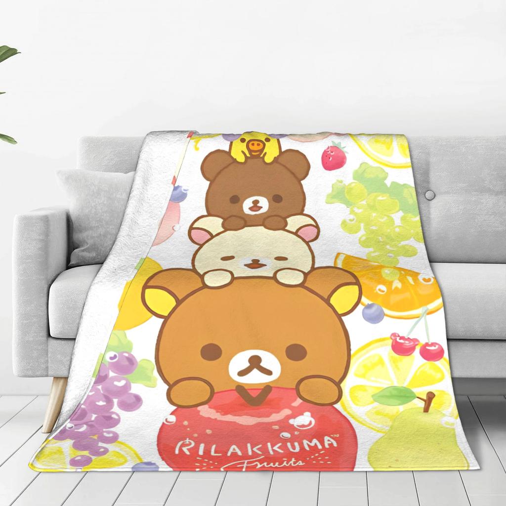Rilakkuma Blanket Quality Soft  Throw Blanket Winter Children Bedroom Street Trend Bedspread