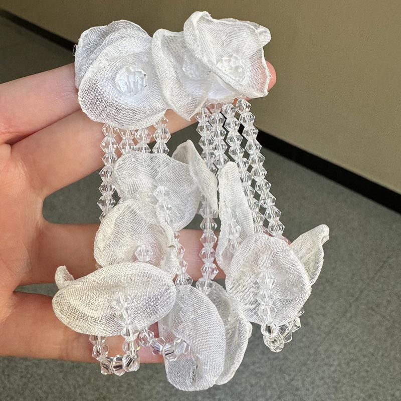 Super fairy atmosphere smart exquisite flower accessories beautiful earrings ins wind gentle fairy air playful smart versatile