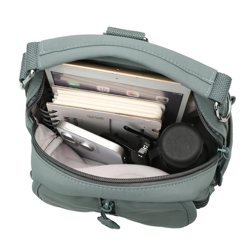 Women Mini Convertible Nylon Backpack Multi Pocket Crossbody Bag Top Handle Shoulder Bag  for Daily Use Travel Shopping Holiday Gifts
