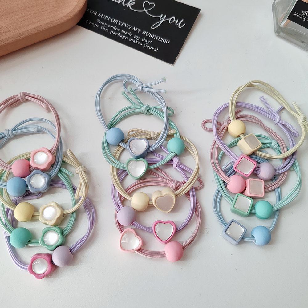 5 buc. Drăguțe Colorate Inimă Floare Elastic de Păr Bună Elasticitate Ridicată pentru Femei Fete Suport Coadă de Cal Inele de Păr Coreene Accesorii Coadă