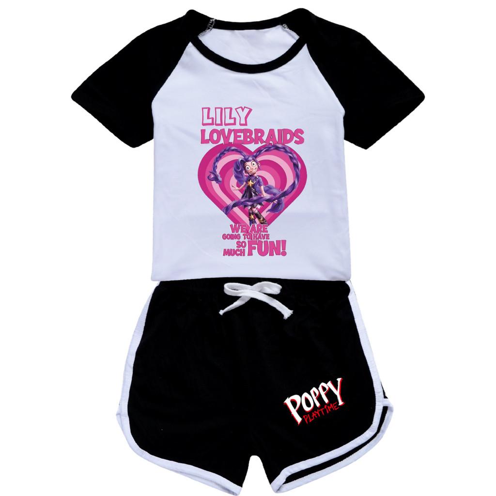 5580 Kids Girls Bobi Time Lily Printed Tracksuit Top Pants T-shirt Shorts Set