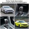 Durable Carbon Fiber Gear Shift Knob Cover Fits Accord 2018-2023 Enhance Interior Aesthetics