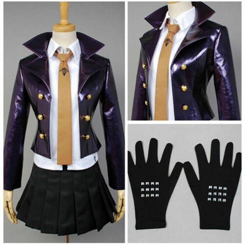 Danganronpa Kyoko Danganronpa Kirigiri Cosplay Costume Dress Set Gloves With