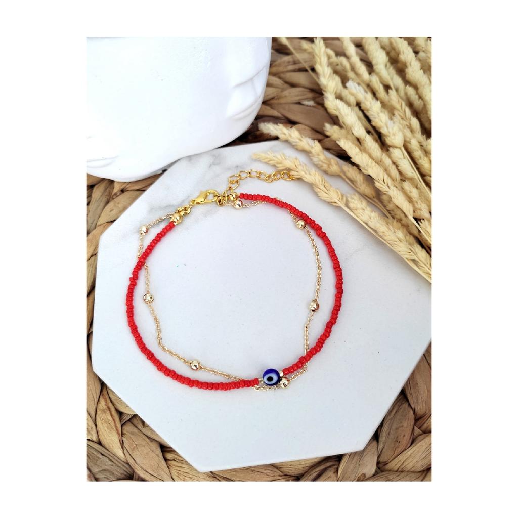 Weibliche Augenperlenkugel Roter Herbstroter Autor