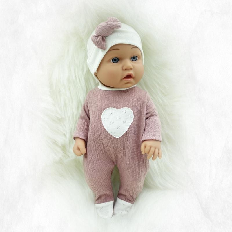 30cm Simulation Baby Doll Realistic Rebirth Doll with Nipple/Blanket/Bassinet/Pillow for Baby Kid Appease Accompany