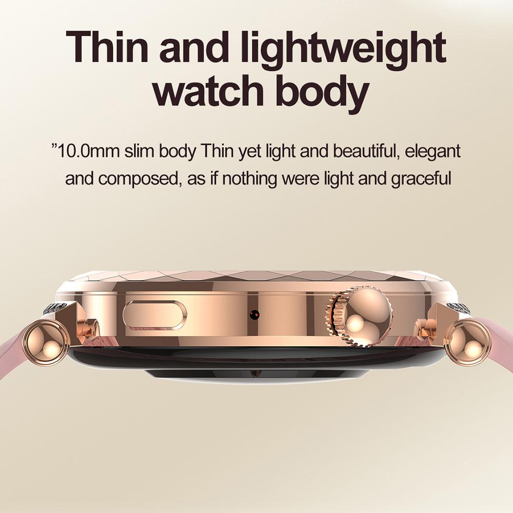 HK88 1.19-inch Heart Rate Monitor NFC Smart Watch Menstrual Cycle Tracker for Women, Silicone Strap