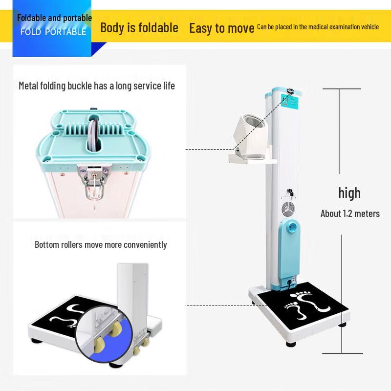 Ultrasonic Height & Weight Scale with Blood Pressure & Printer (CN Version)
