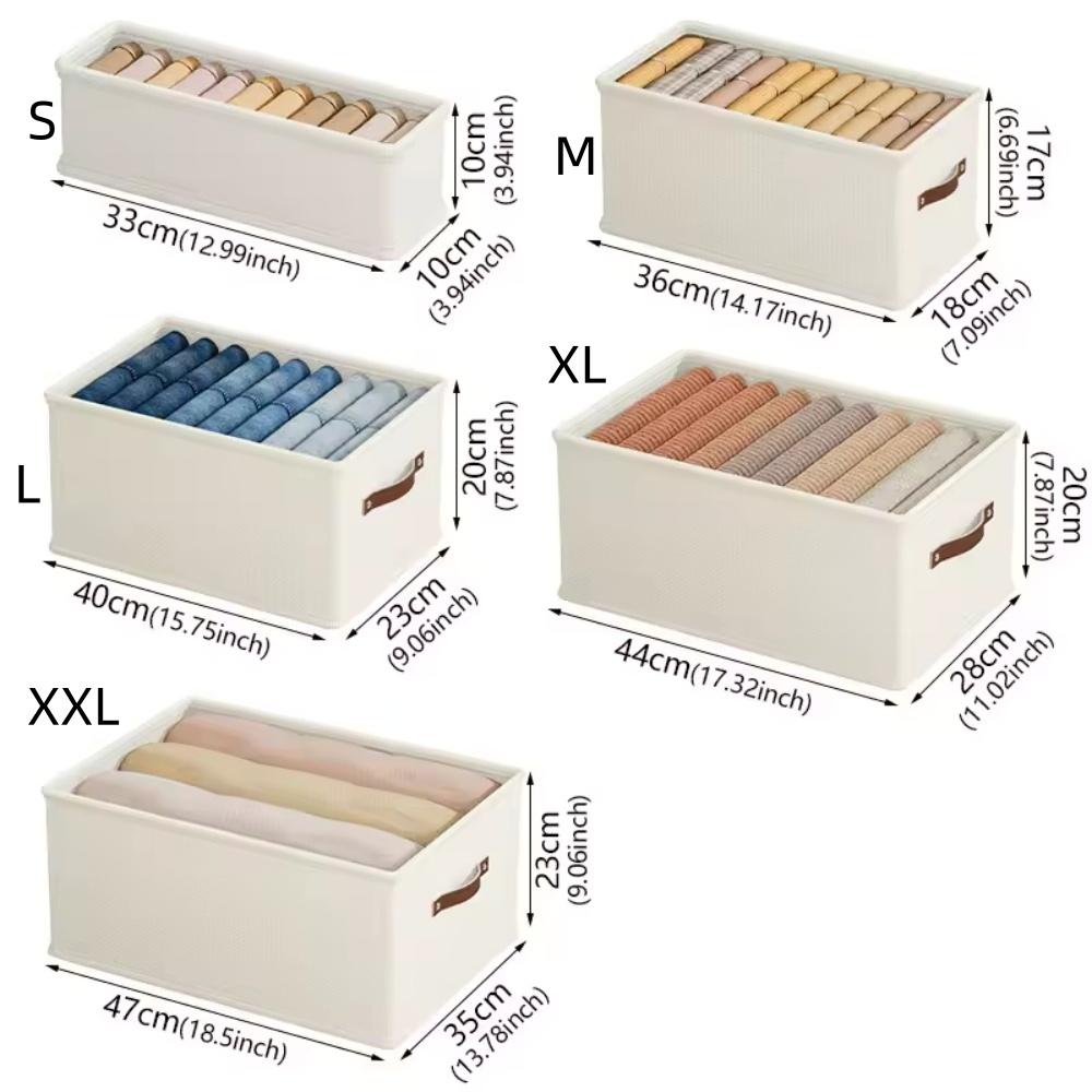 1PC Wardrobe Clothes Storage Organizer Sweater T-Shirt Storage Thickened Pants Storage Box Cabinet Foldable Drawer Organizer