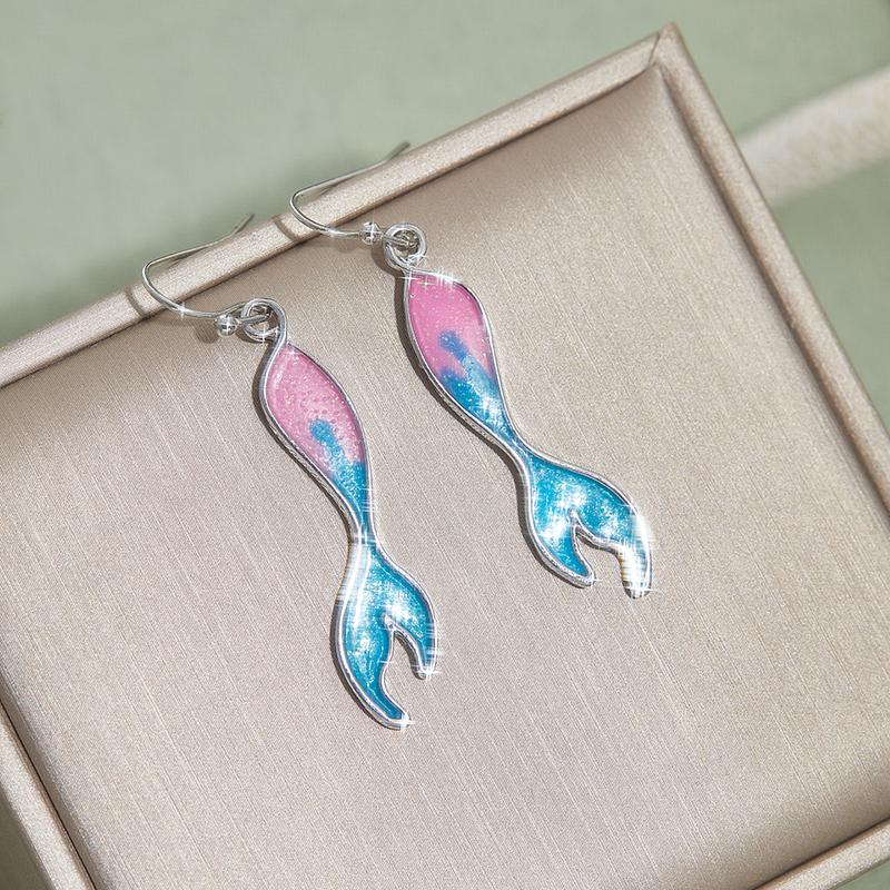 Able Candy Color Summer Beach Mermaid Earrings Women's Sweet Romantic Vacation Jewelry Party Gift