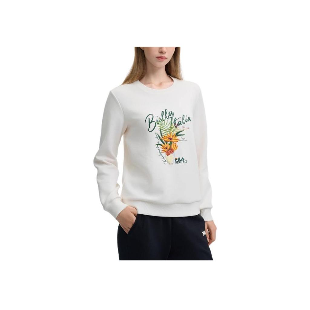 New FILA X LUSUO Sweatshirt Women's Oat Beige F11W448210F-BG