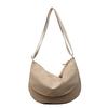 New Solid Color Women's Bag, Fashionable Lightweight Shoulder Bag, Simple and High-end, Casual Large-capacity Commuter Crossbody Dumpling Bag