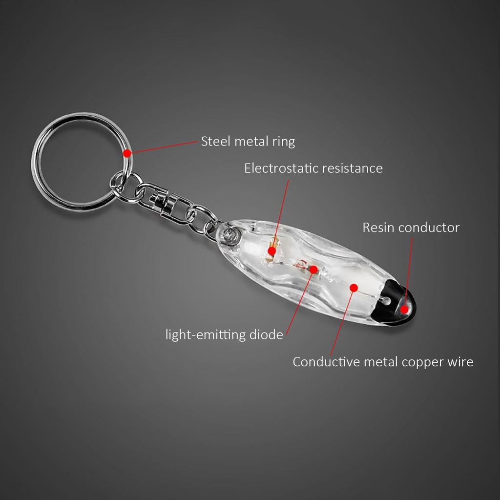 Conductive Discharge ESD Keychain, Car Static Releaser, Reusable Conductive Discharge ESD Keychain - LED
