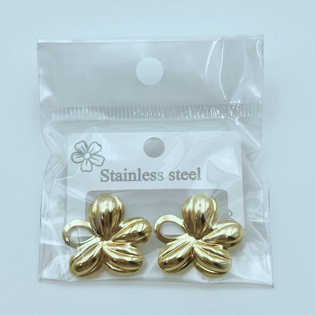 European American Trendy Cross-Border Punk Cold Wind Stainless Steel Earrings Geometric Irregular Drop Fashion Jewelry