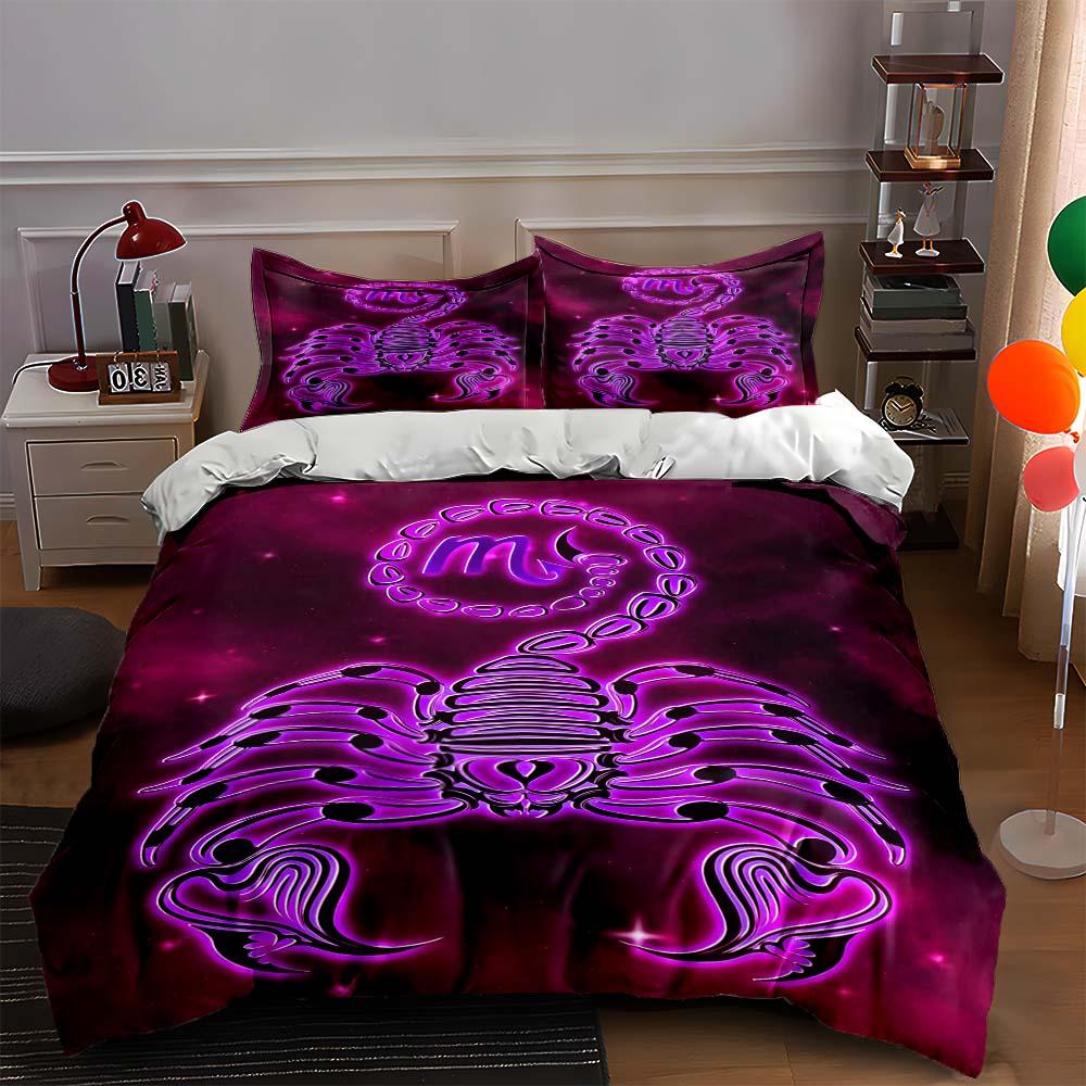 

Neon scorpion design Bedding Duvet cover sets Duvet covers Pillowcases gifts (1 * Duvet Cover 2 * Pillowcases, without duvet insert) 135x200cm