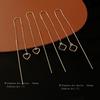Love Long Fringed Geometric Earrings Korean Sweet Simple Earrings Niche Versatile High-end Earrings Women