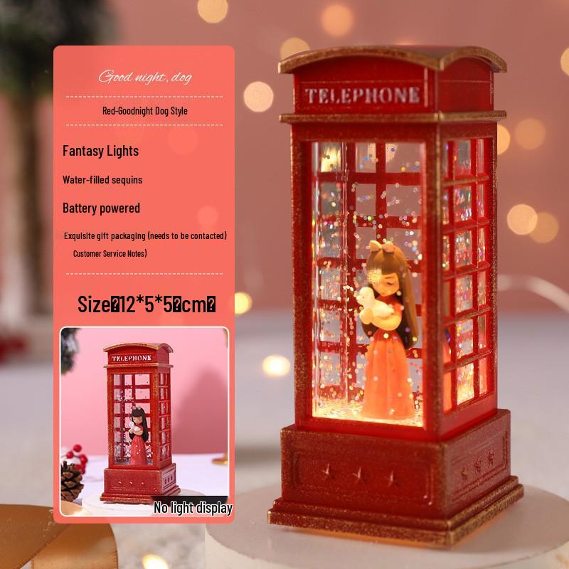 Julgransscen Lysande Vattenlykta - Skrivbordsdekoration & Köpcentrumdekoration