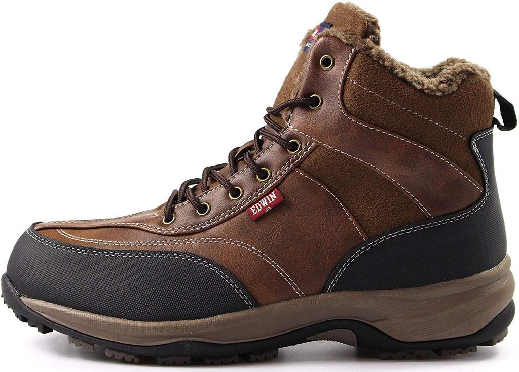 Edwin Sneakers EDS-9120 Men's High-Top (26.5cm, Brown)