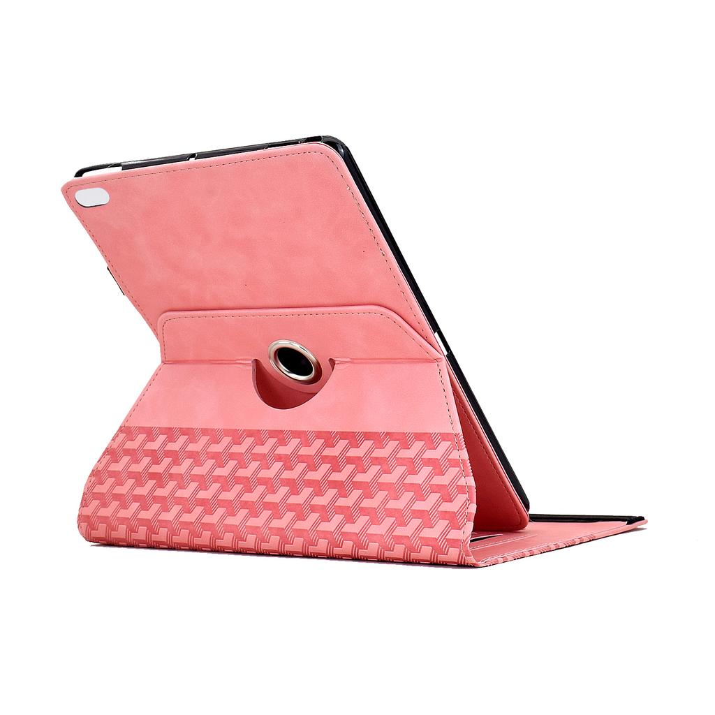 Tablet Case For iPad 9.7-inch (2018)/(2017)/Air 2/Air (2013) Rotating Stand Building Block Imprinted Leather Cover