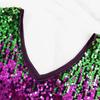 10542 European & American Gradient Sequin V-neck Backless Mini Party Dress
