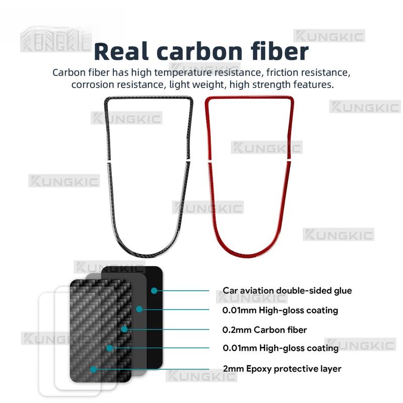 Real Soft Carbon Fiber Sticker For MG3 2013 2014 2015 2016 2017 LHD RHD Car Gear Shift Frame Interior Trim Accessories.