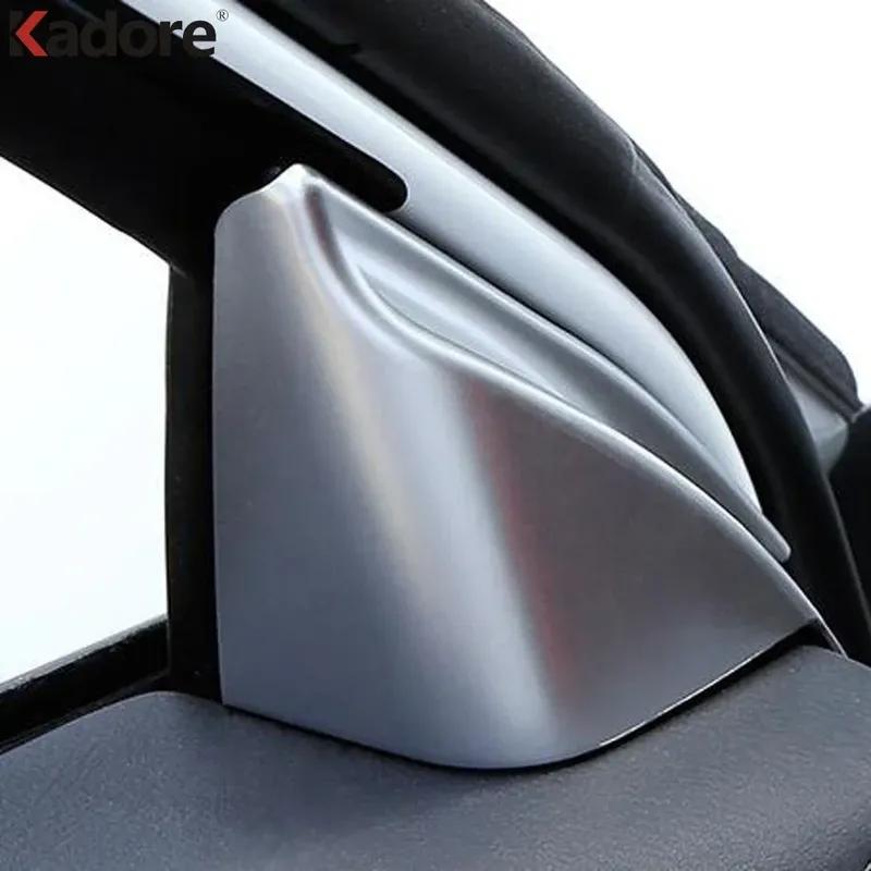 Car Front Inner Door Window A Pillar Triangle Cover Trim For Mazda CX5 CX-5 KF 2017- 2024 Carbon Fiber Interior Accessories